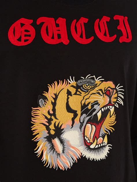 gucci tiger button shirt|gucci tiger long sleeve shirt.